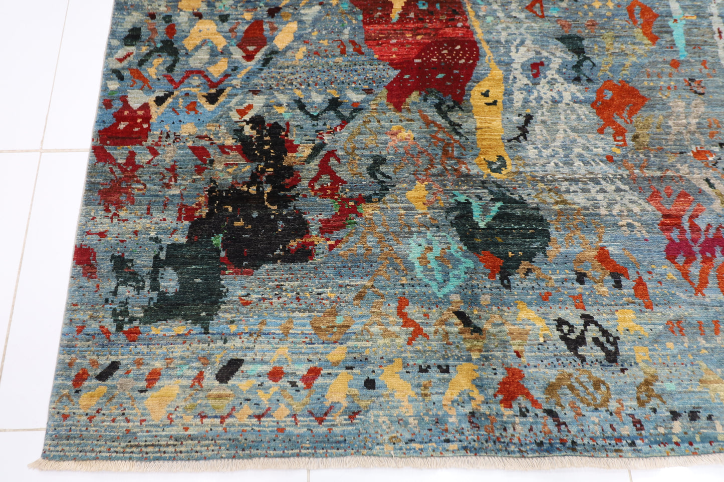 252 x 344 cm | Abstract Afghan Hand Knotted Carpet
