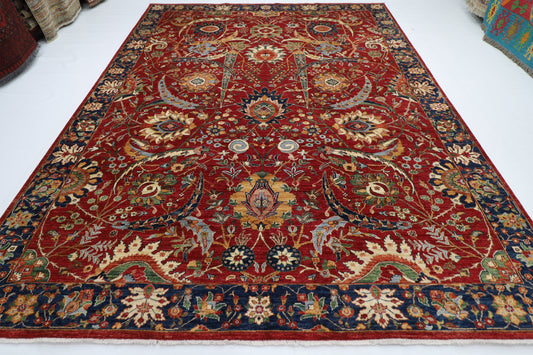 274 x 362 cm | Sickle Leaf Afghan Tribal Hand Knotted Wool Carpet