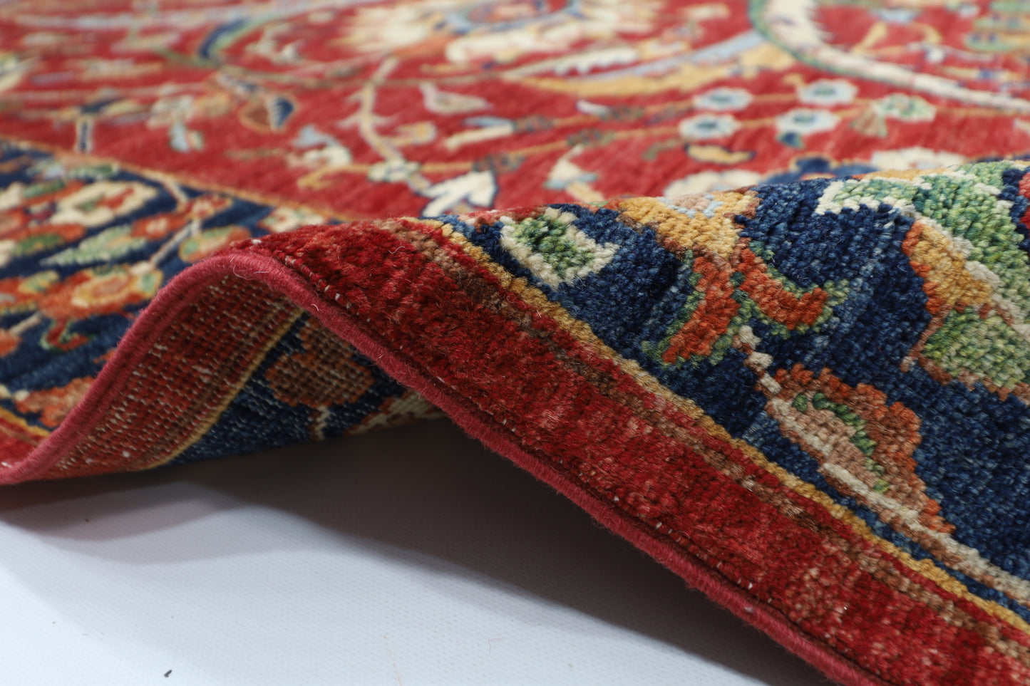 274 x 362 cm | Sickle Leaf Afghan Tribal Hand Knotted Wool Carpet