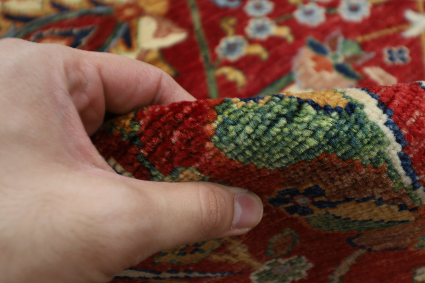 274 x 362 cm | Sickle Leaf Afghan Tribal Hand Knotted Wool Carpet
