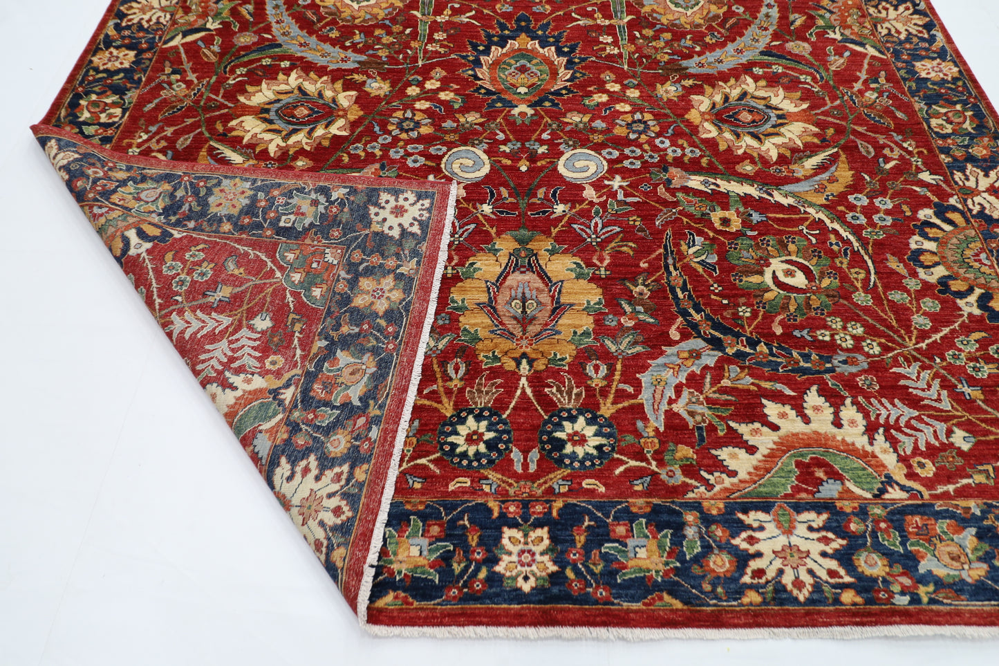 274 x 362 cm | Sickle Leaf Afghan Tribal Hand Knotted Wool Carpet
