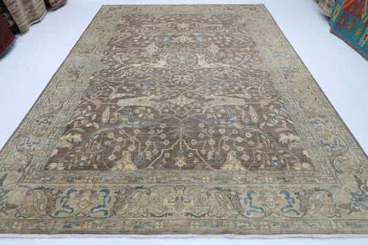 273 x 368 cm | Bidjar Grey Afghan Tribal Hand Knotted Wool Carpet