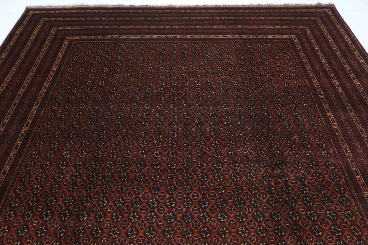 292 x 398 cm | Bokhara Afghan Tribal Hand Knotted Carpet