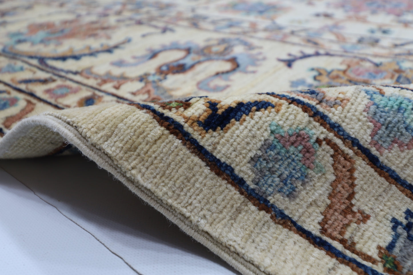 303 x 416 cm | Sultani Beige Afghan Tribal Hand Knotted Wool Carpet