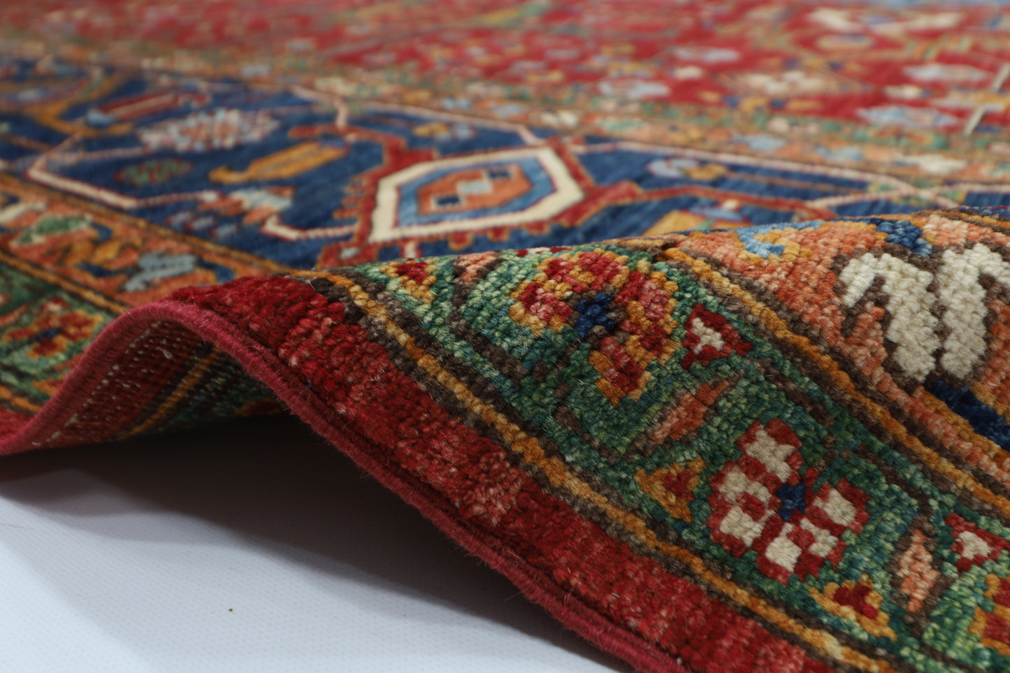 308 x 425 cm | Red Afghan Tribal Hand Knotted Natural Veg Dye Wool Carpet