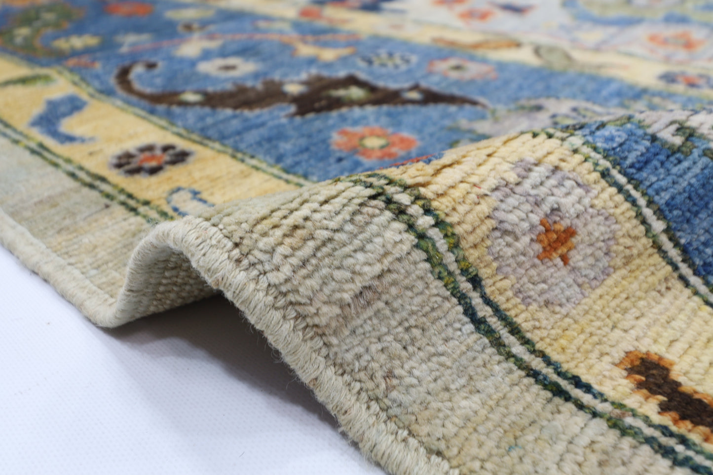 253 x 296 cm | Oushak Afghan Tribal Hand Knotted Natural Veg Dye Wool Carpet