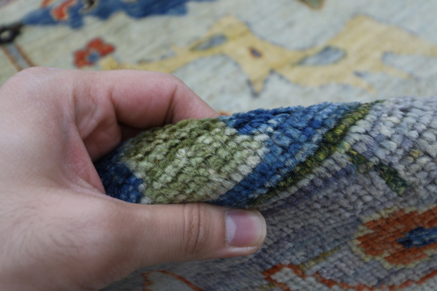 253 x 296 cm | Oushak Afghan Tribal Hand Knotted Natural Veg Dye Wool Carpet