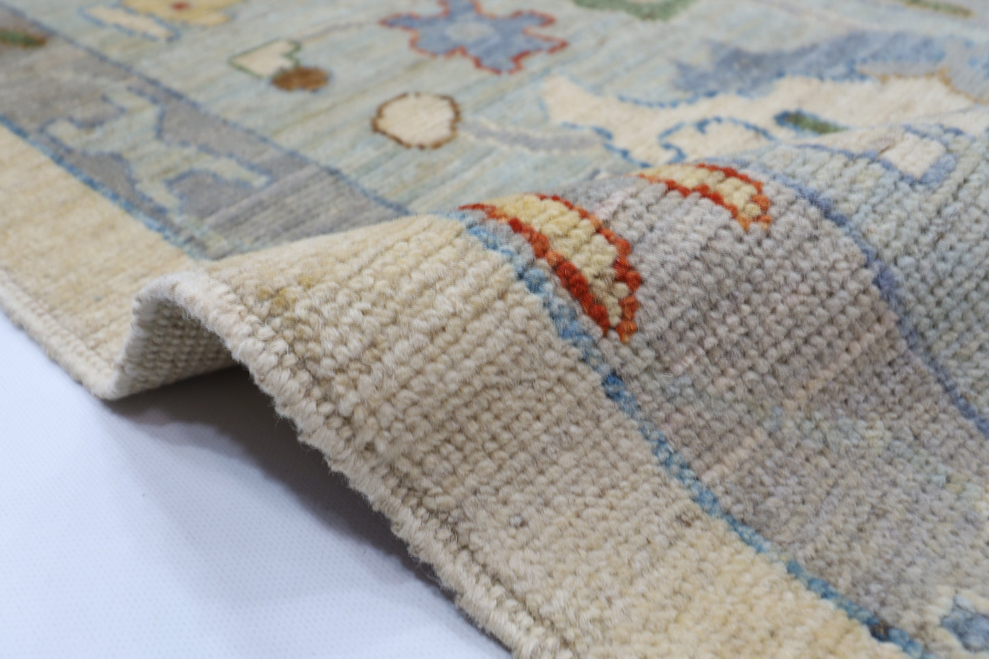 277 x 383 cm | Oushak Afghan Tribal Hand Knotted Natural Veg Dye Wool Carpet