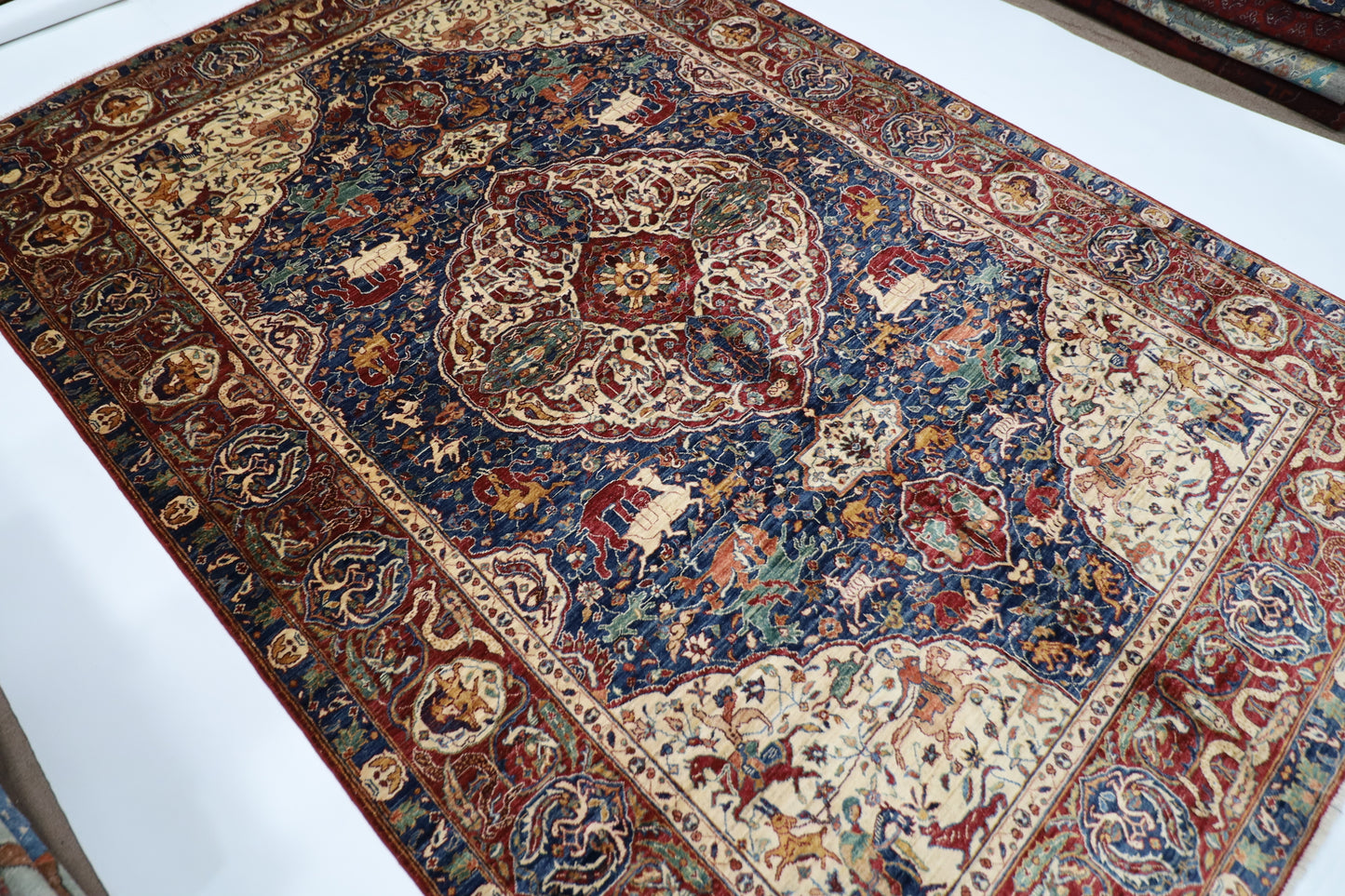 202 x 295 cm | Kerman Afghan Tribal Hand Knotted Carpet