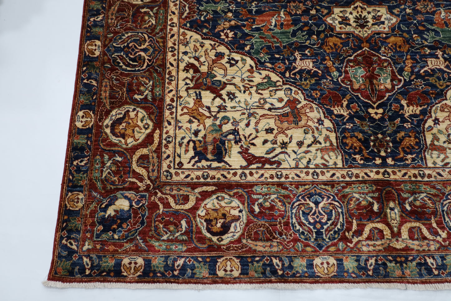 202 x 295 cm | Kerman Afghan Tribal Hand Knotted Carpet