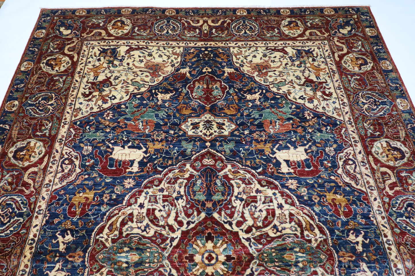 202 x 295 cm | Kerman Afghan Tribal Hand Knotted Carpet