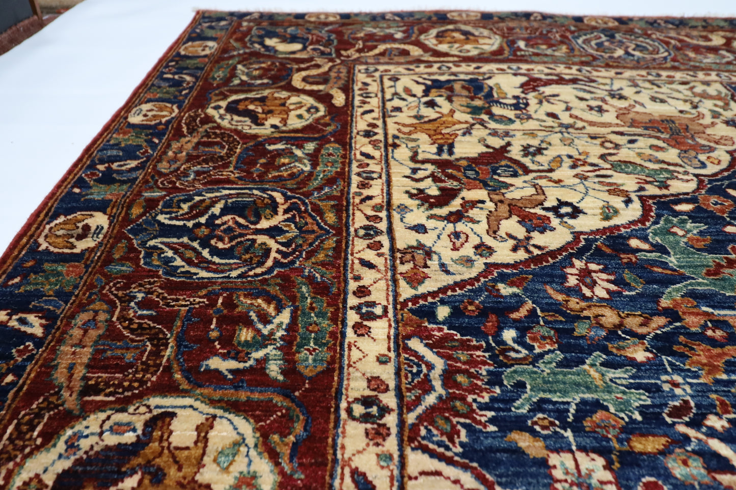 202 x 295 cm | Kerman Afghan Tribal Hand Knotted Carpet