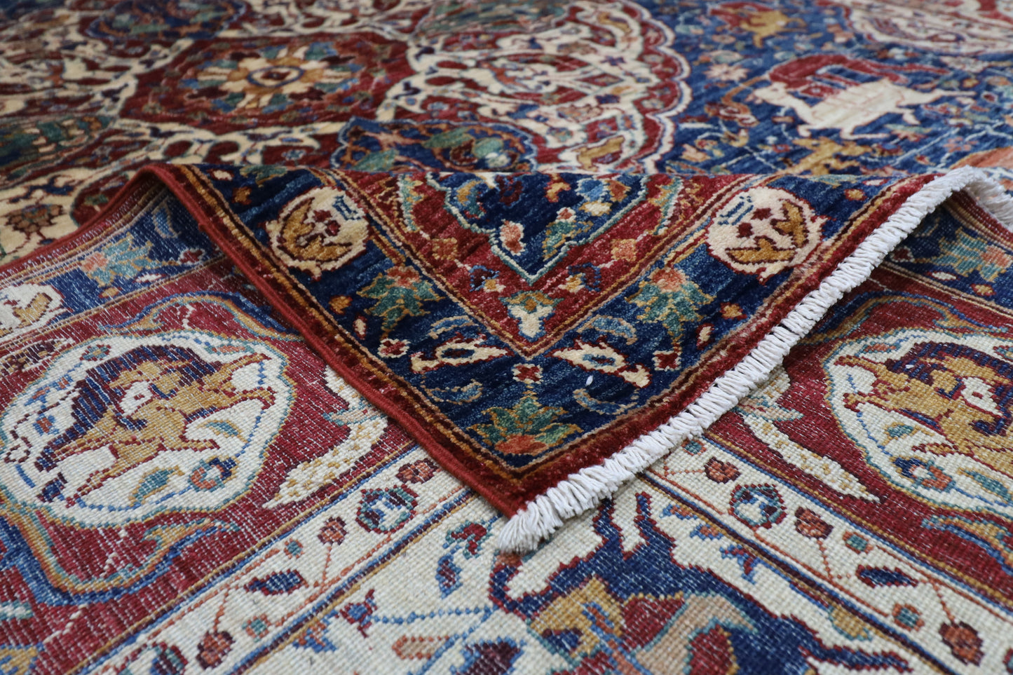 202 x 295 cm | Kerman Afghan Tribal Hand Knotted Carpet