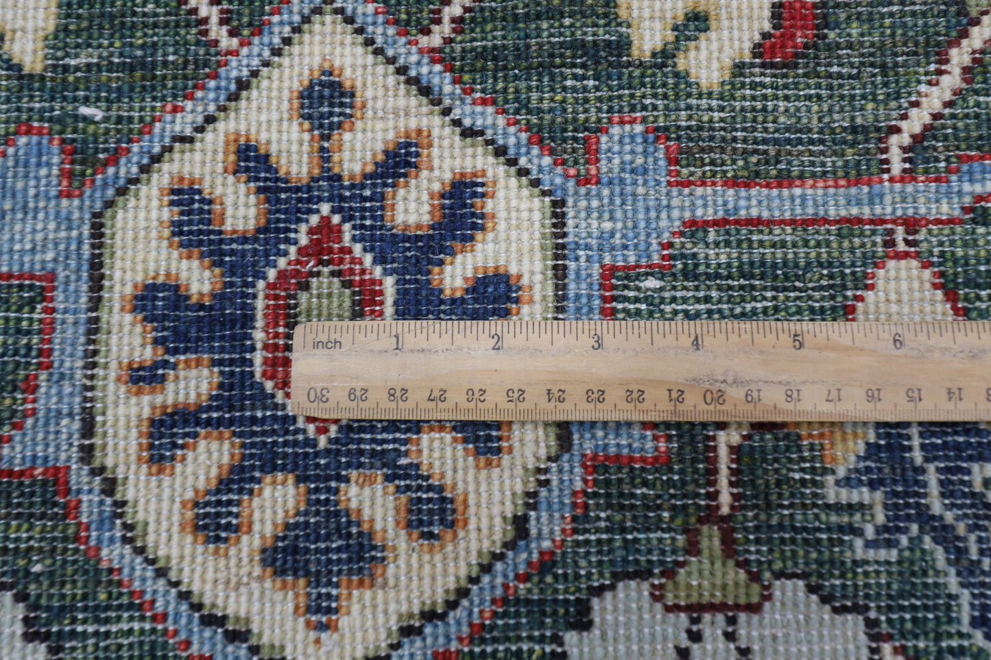 274 x 360 cm | Bidjar Green Afghan Tribal Hand Knotted Natural Veg Dye Wool Carpet