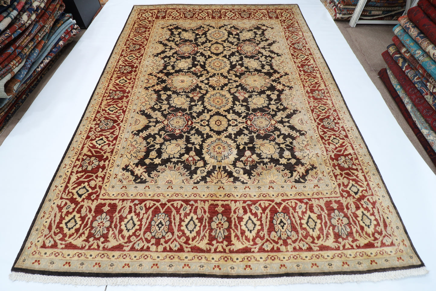 204 x 292 cm | Oriental Afghan Tribal Hand Knotted Carpet
