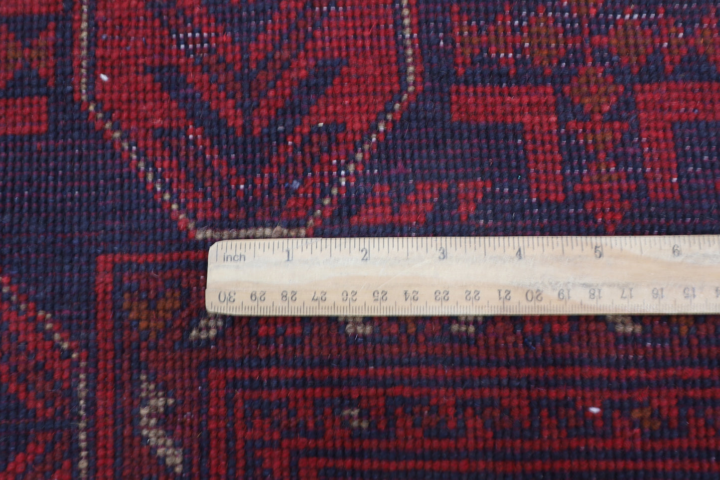 201 x 297 cm | Red Tribal Area Rug Afghan Hand Knotted Veg Dye Wool carpet
