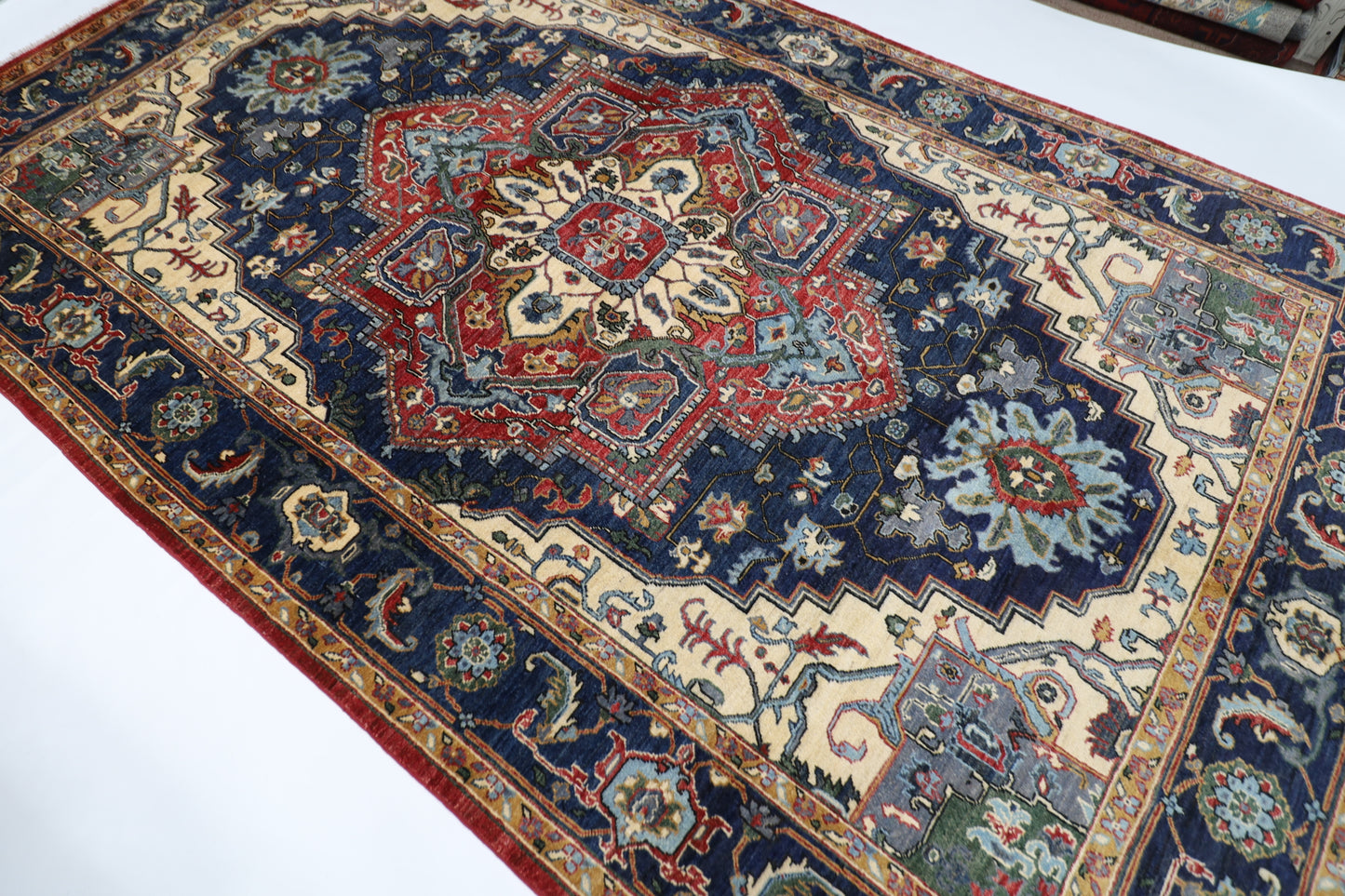 196 x 319 cm | Heriz Afghan Tribal Hand Knotted Carpet