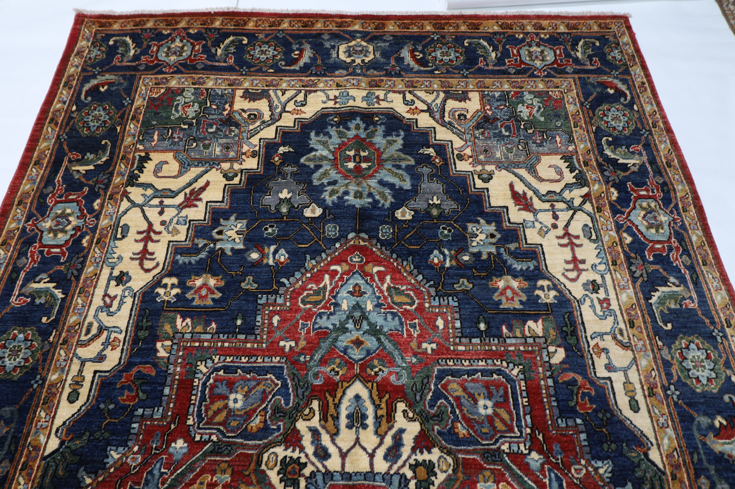 196 x 319 cm | Heriz Afghan Tribal Hand Knotted Carpet