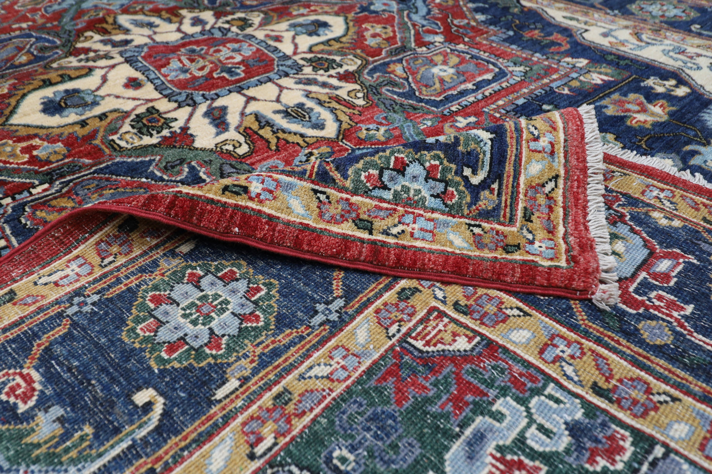 196 x 319 cm | Heriz Afghan Tribal Hand Knotted Carpet