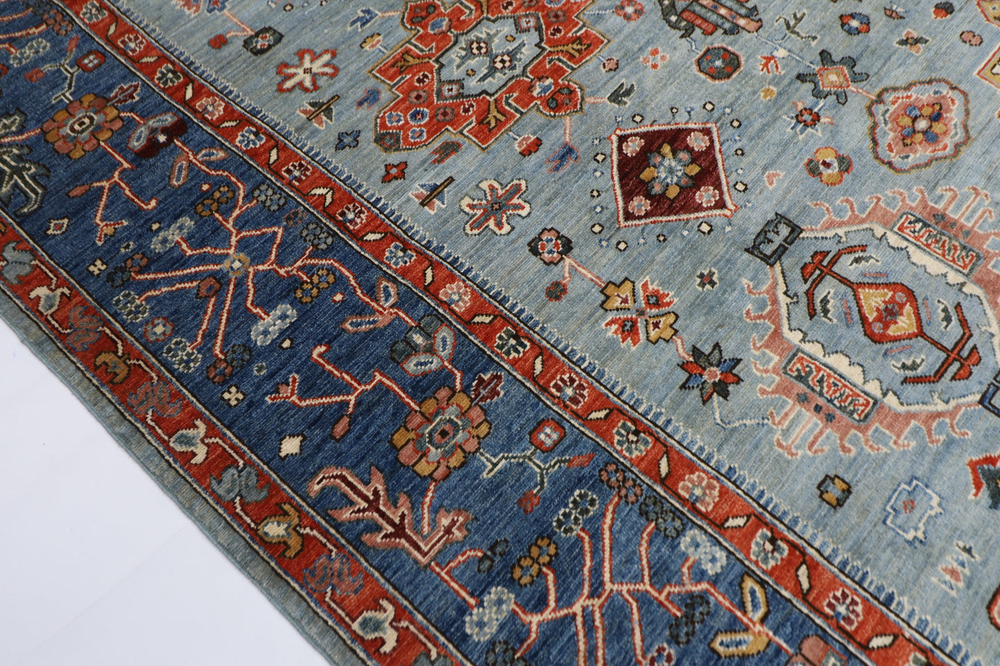 245 x 302 cm | Suzani Afghan Tribal Hand Knotted Natural Veg Dye Wool Carpet