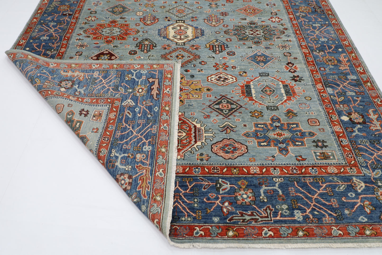 245 x 302 cm | Suzani Afghan Tribal Hand Knotted Natural Veg Dye Wool Carpet