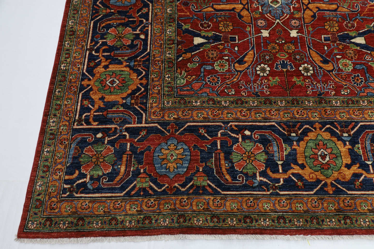 363 x 450 cm | Bidjar Red Afghan Tribal Hand Knotted Natural Veg Dye Wool Carpet