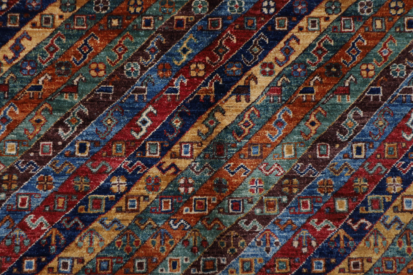 175 x 242 cm | Afghan Tribal Hand Knotted Veg Dye Wool Carpet