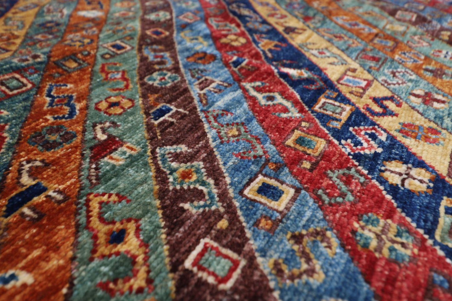 175 x 242 cm | Afghan Tribal Hand Knotted Veg Dye Wool Carpet
