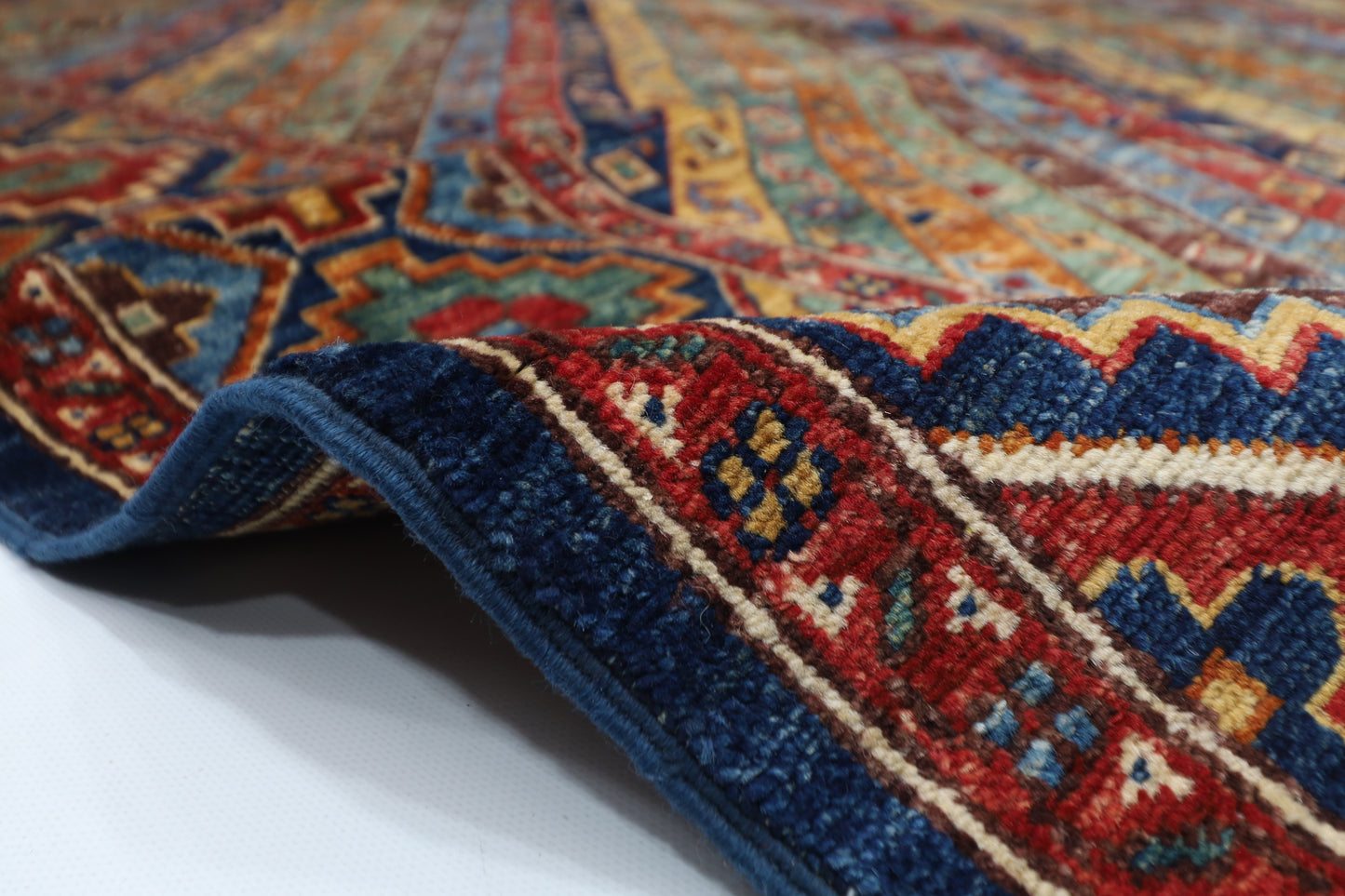 175 x 242 cm | Afghan Tribal Hand Knotted Veg Dye Wool Carpet