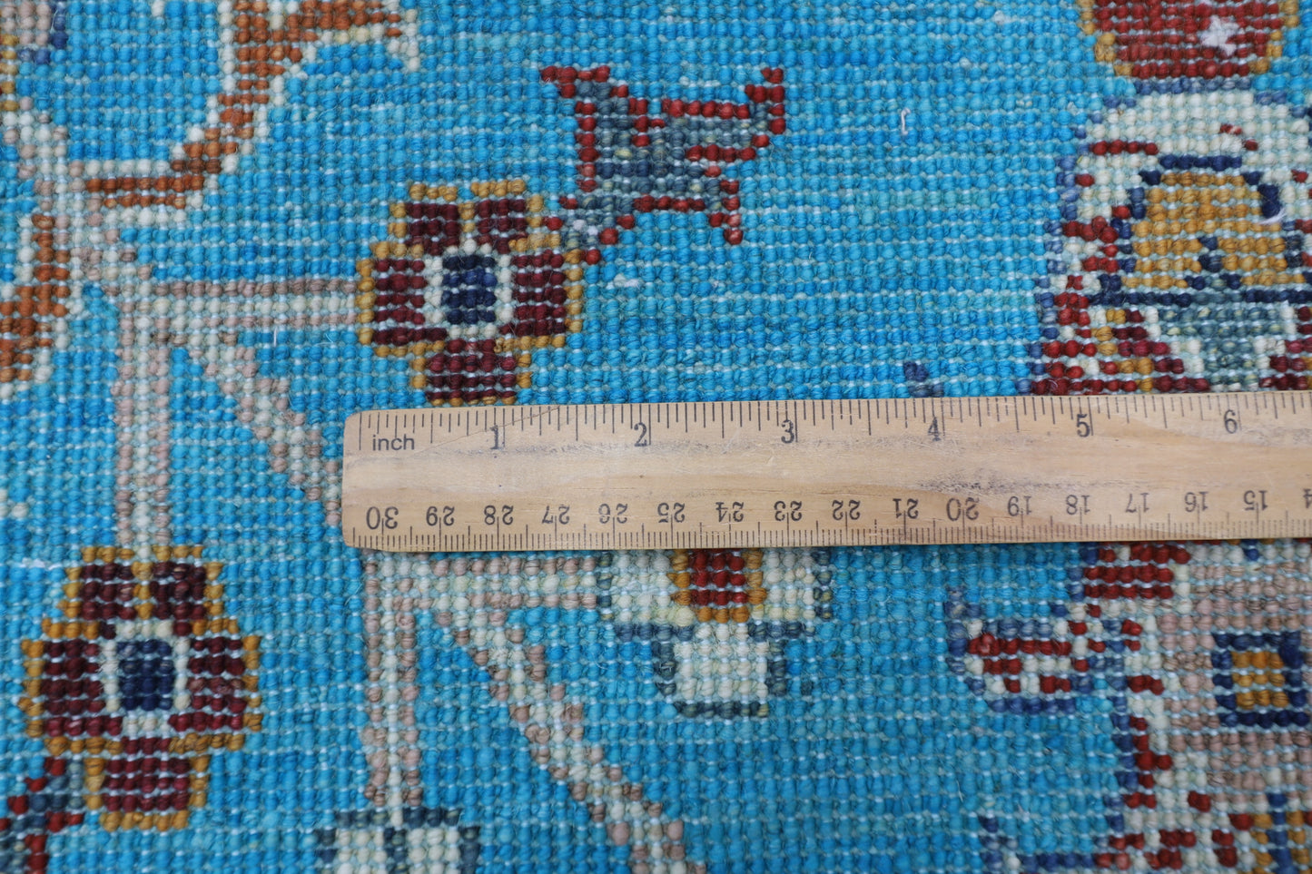 366 x 450 cm | Turquoise Sultani Afghan Tribal Hand Knotted Natural Veg Dye Wool Carpet