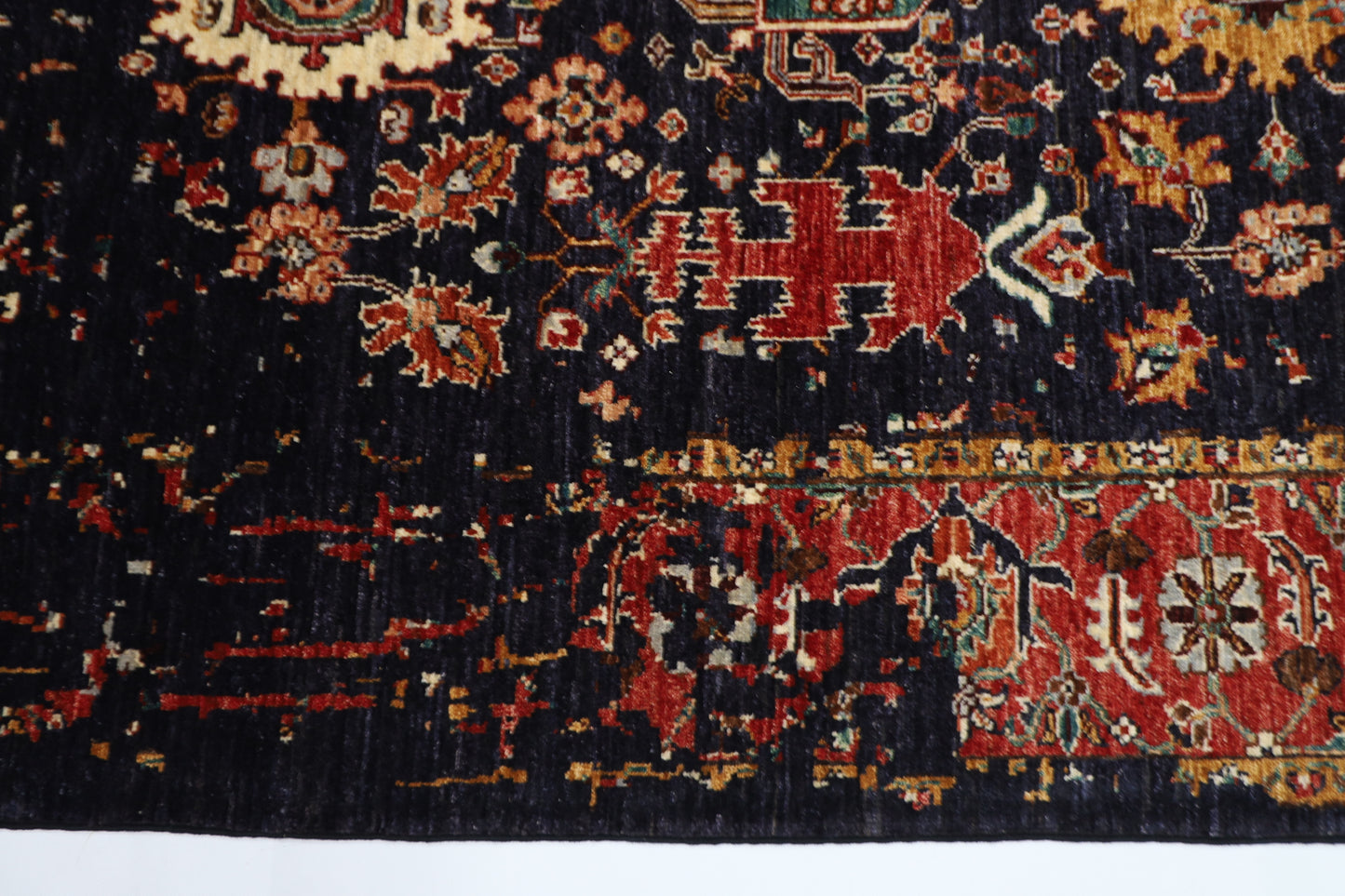 173 x 247 cm | Abstract Afghan Tribal Hand Knotted Veg Dye Wool Carpet