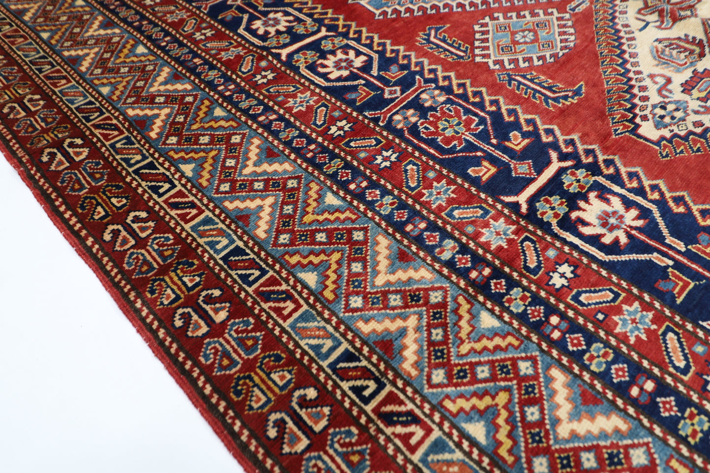 187 x 236 cm | Shirvan Afghan Tribal Hand Knotted Veg Dye Wool Carpet