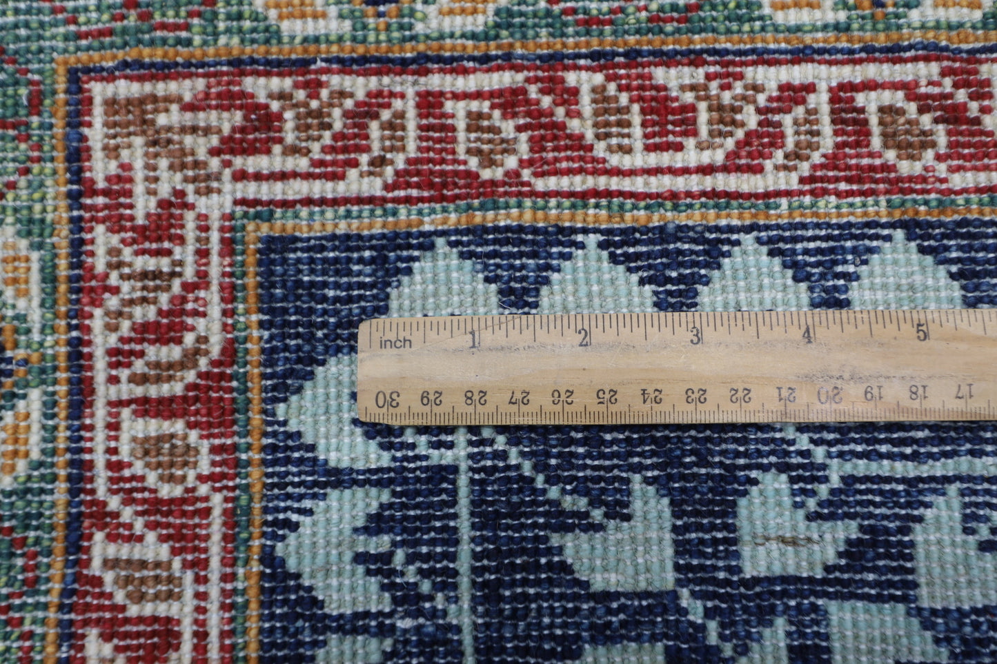 406 x 488 cm | Turquoise Mamluk Afghan Tribal Hand Knotted Natural Veg Dye Wool Carpet