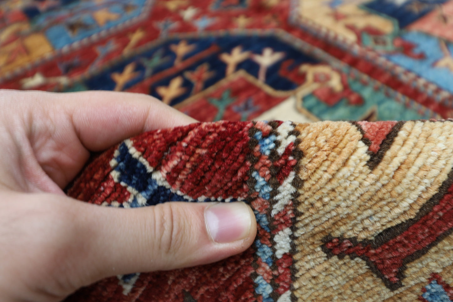 157 x 235 cm | Ersari Afghan Tribal Hand Knotted Veg Dye Wool Carpet