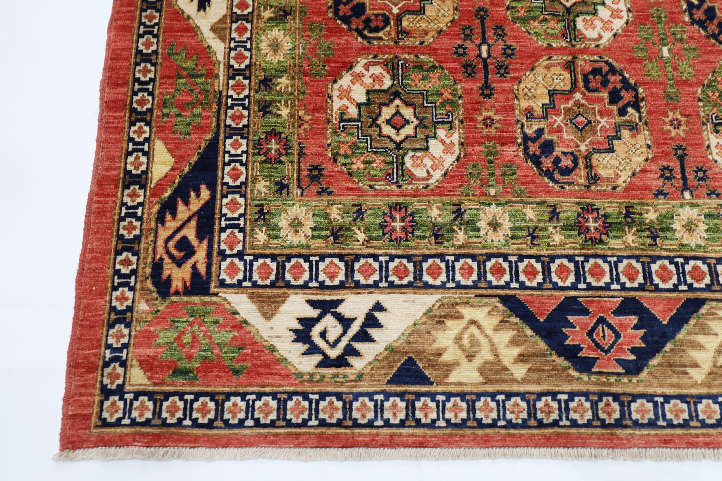 175 x220 cm | Ersari Afghan Tribal Hand Knotted Veg Dye Wool Carpet