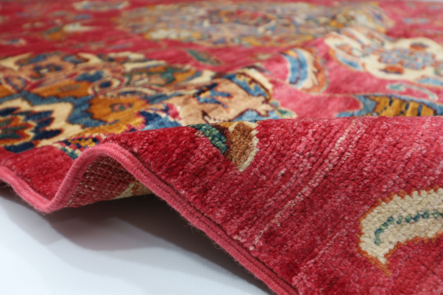 148 x 262 cm | Floral Pink Afghan Tribal Hand Knotted Veg Dye Wool carpet