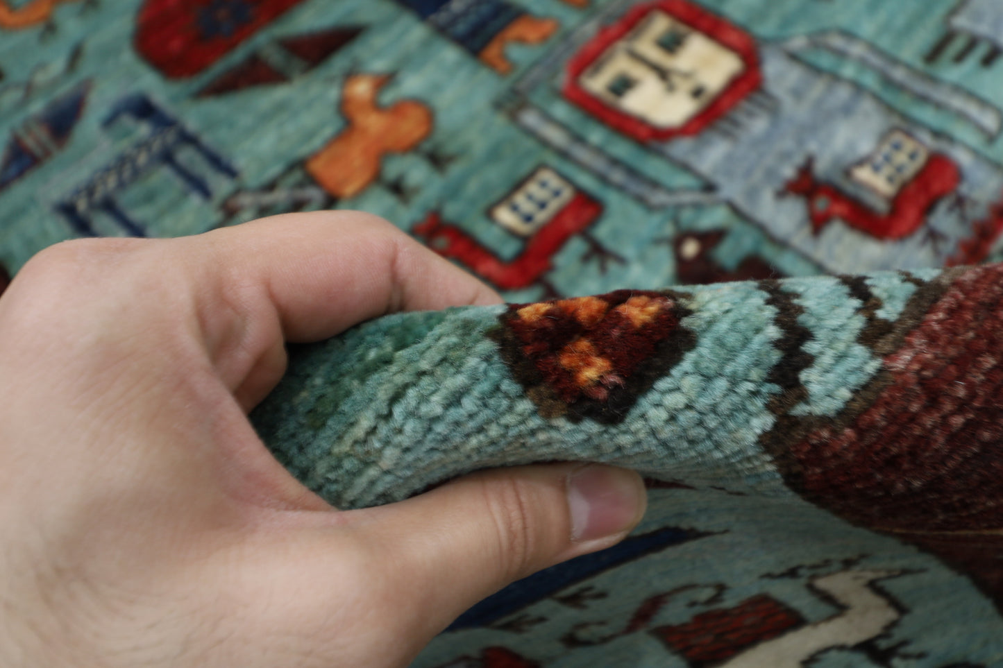 189 x 272 cm | King and Queen Afghan Tribal Hand Knotted Natural Veg Dye Wool Carpet