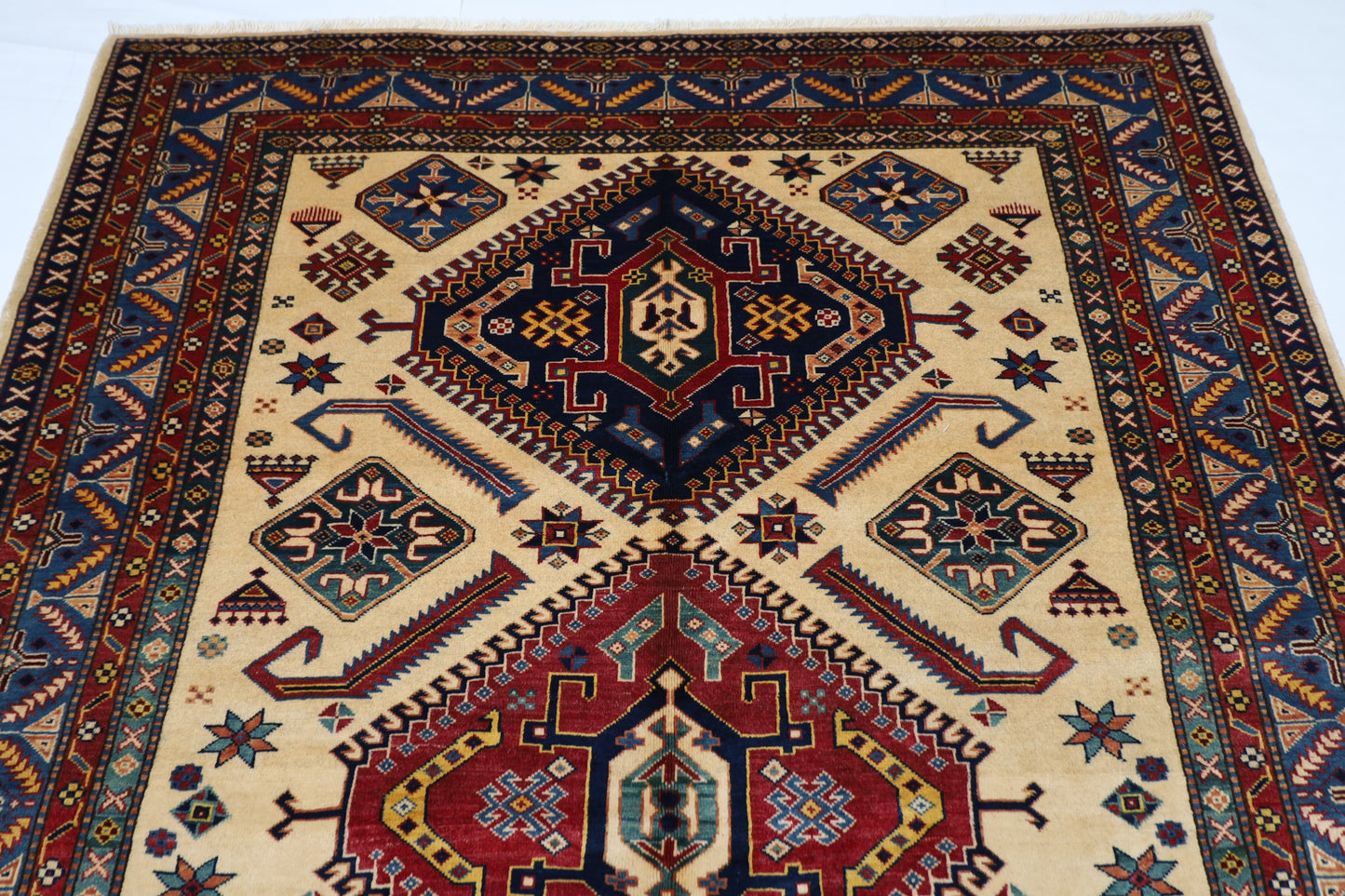 178 x 250 cm | Shirvan Afghan Tribal Hand Knotted Veg Dye Wool Carpet