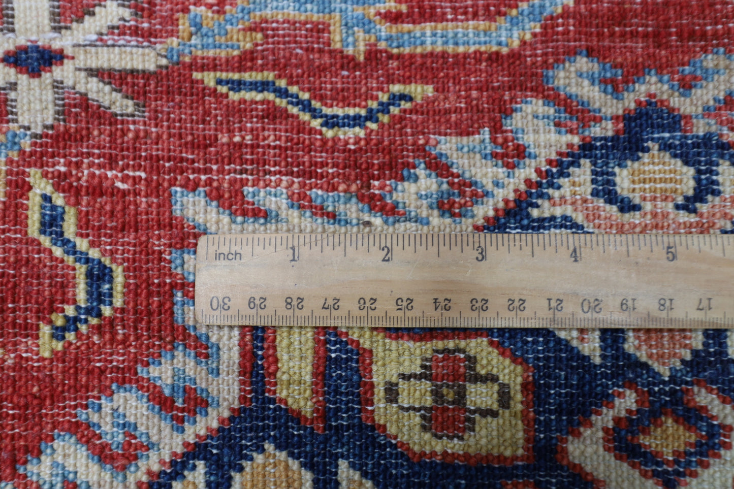 172 x 240 cm | Kazak Afghan Tribal Hand Knotted Veg Dye Wool Carpet