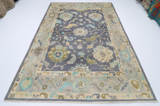 216 x 306 cm | Oushak Afghan Tribal Hand Knotted Natural Veg Dye Wool Carpet