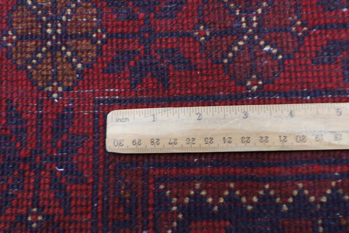 129 x 202 cm | Red Area Rug Afghan Hand Knotted Veg Dye Wool carpet