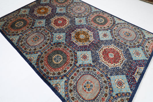 200 x 294 cm | Mamluk Afghan Tribal Hand Knotted Natural Veg Dye Wool Carpet
