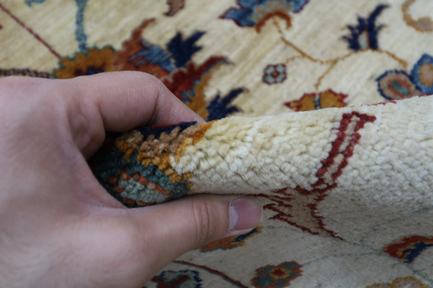 208 x 295 cm | Sultani Afghan Tribal Hand Knotted Natural Veg Dye Wool Carpet