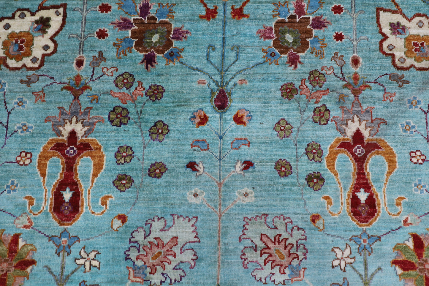 203 x 293 cm | Sultani Afghan Tribal Hand Knotted Natural Veg Dye Wool Carpet