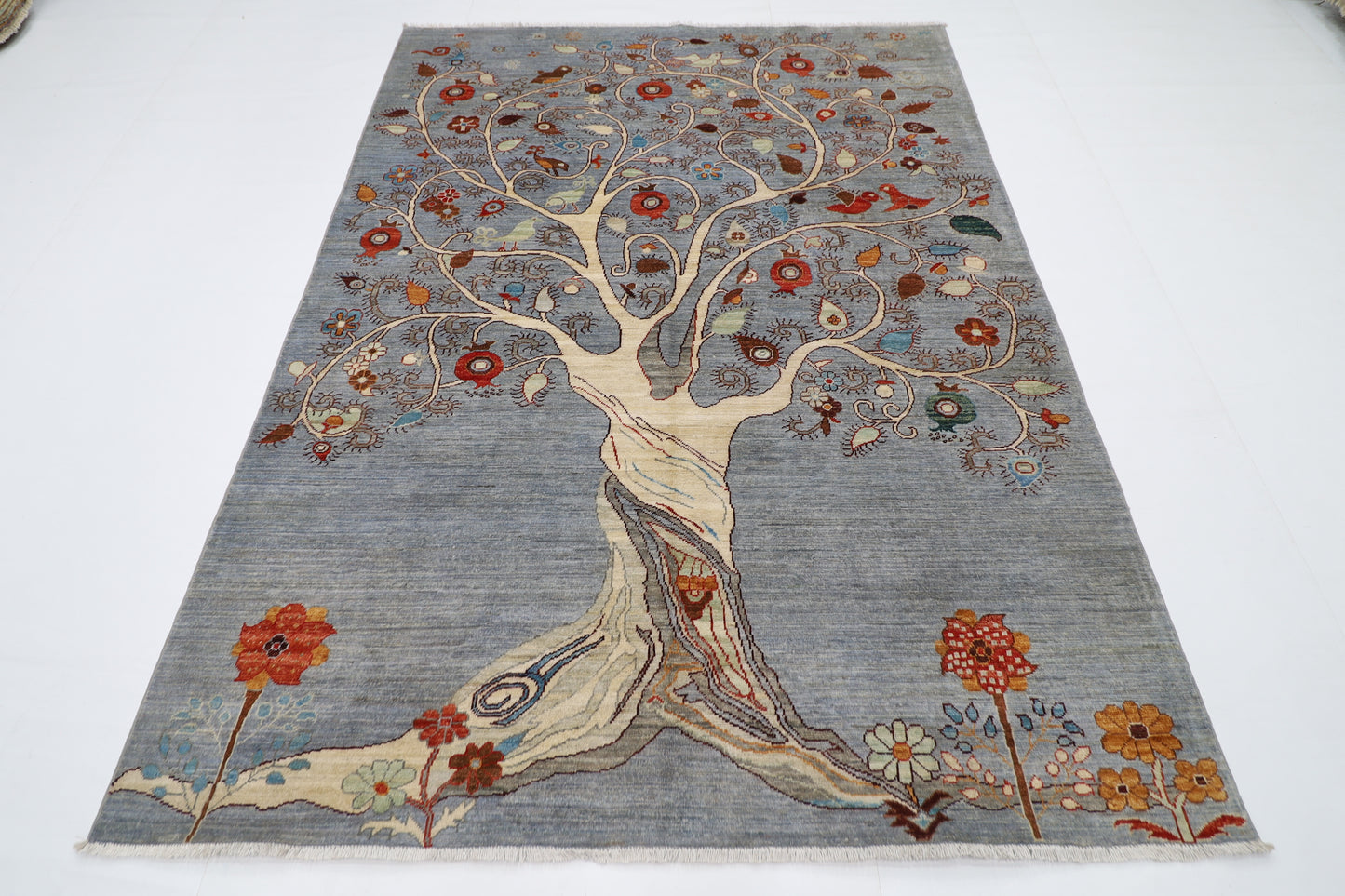 174 x 235 cm | Gabbeh Afghan Tribal Hand Knotted Natural Veg Dye Wool Carpet