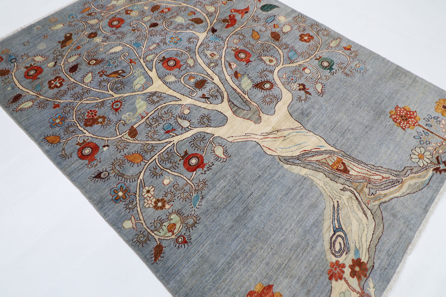 174 x 235 cm | Gabbeh Afghan Tribal Hand Knotted Natural Veg Dye Wool Carpet
