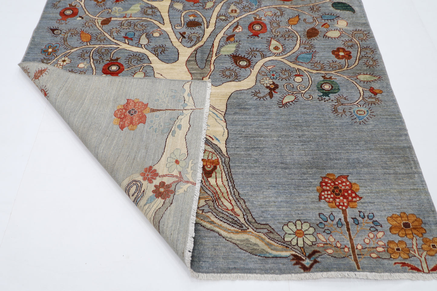 174 x 235 cm | Gabbeh Afghan Tribal Hand Knotted Natural Veg Dye Wool Carpet
