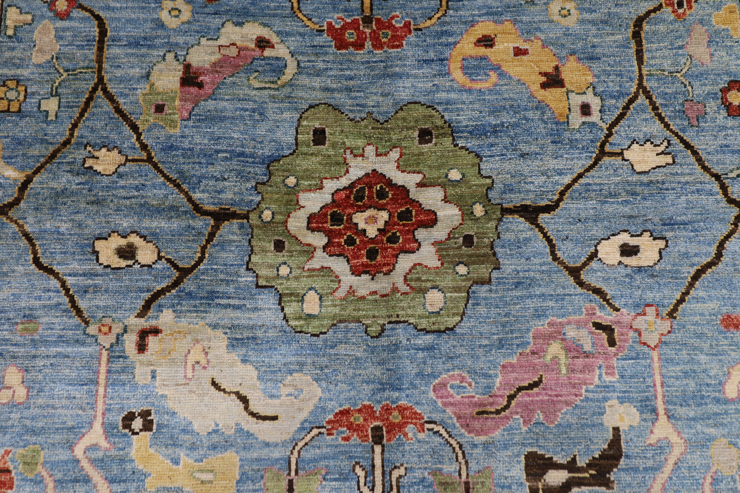 206 x 289 cm | Oushak Afghan Tribal Hand Knotted Natural Veg Dye Wool Carpet