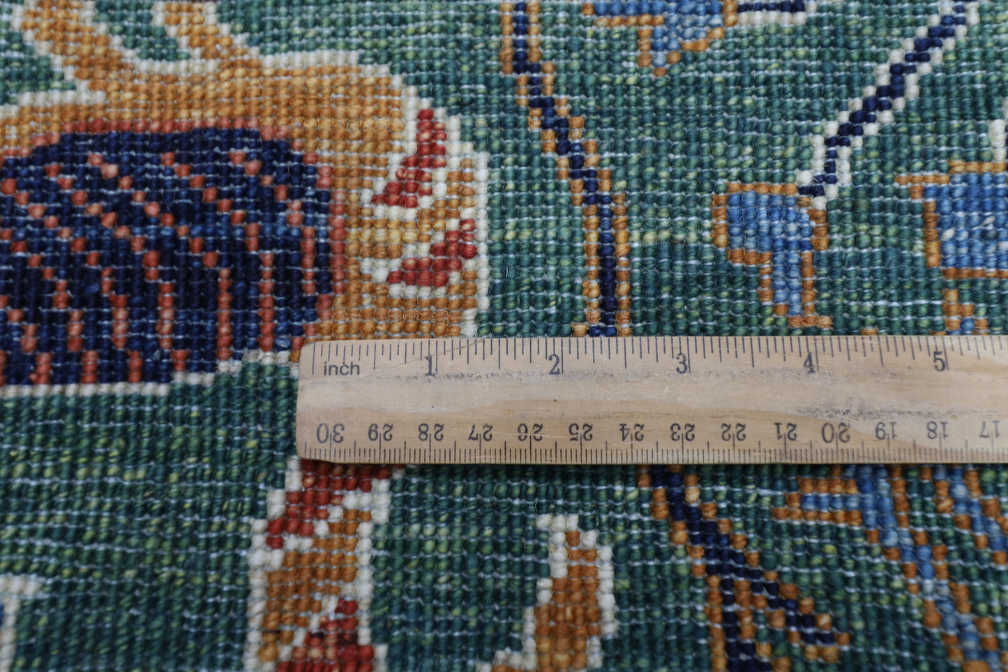 99 x 154 cm | Birds Green Afghan Tribal Hand Knotted Natural Veg Dye Wool Carpet