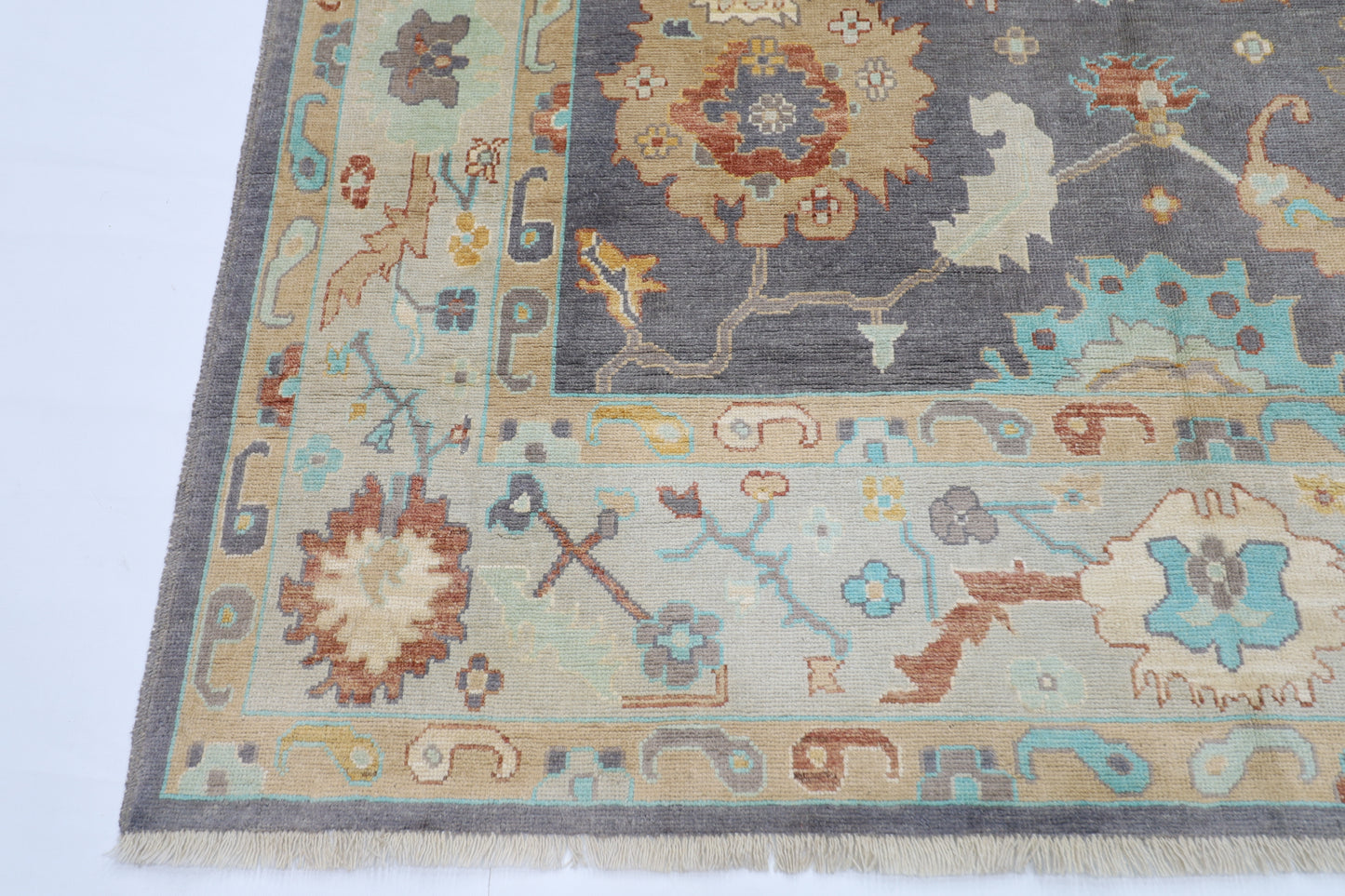 209 x 300 cm | Oushak Afghan Tribal Hand Knotted Natural Veg Dye Wool Carpet